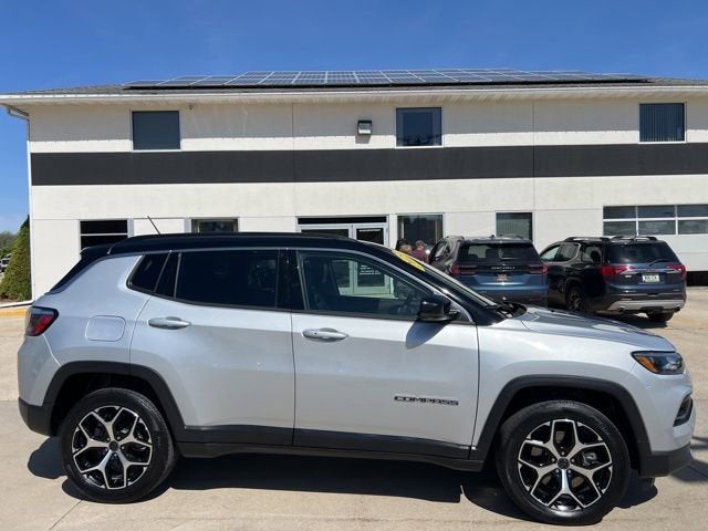 2025 Jeep Compass Limited in Silver — front three-quarter view